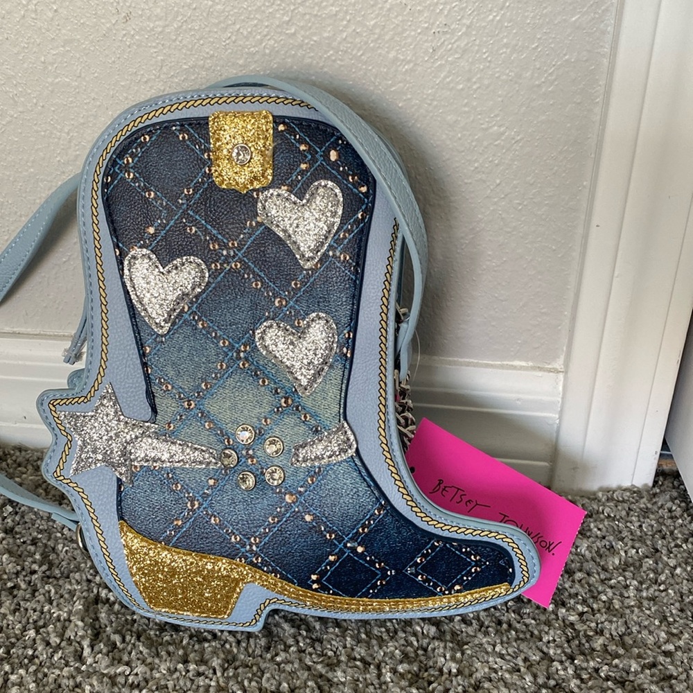 NWT Betsey Johnson Purse Cowgirl Boot
